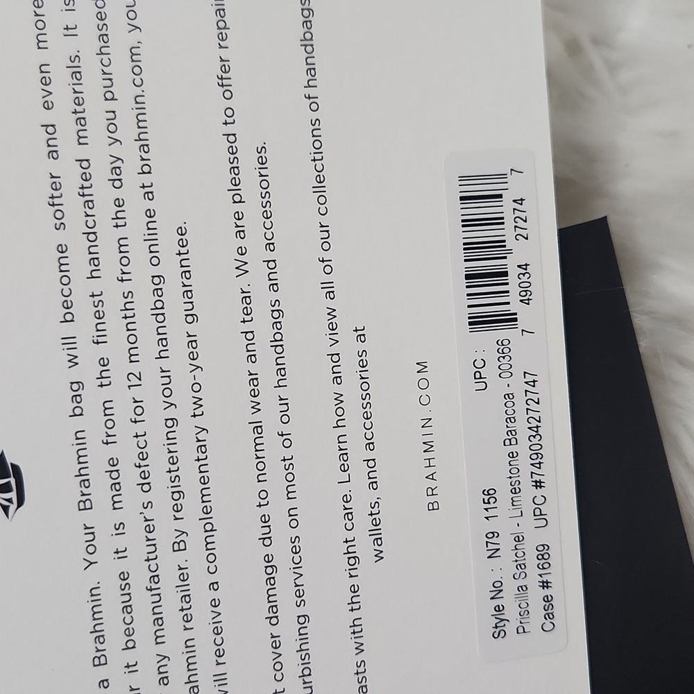 🤎🔹️ Brahmin🔹️ Priscilla Limestone genuine Leather Baracoa Satchel - Picture 5 of 17